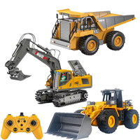 Excavadora de Juguete a Control Remoto de 10 Canales para Niños, Juguetes de Construcción, Experimentos Científicos Educativos para Niños