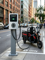 Cargador Rápido de CC para Motores Eléctricos con Actualización de Firmware OTA Remota, Gestión Inteligente de Carga 4G Integrada, Cargador de Batería para Motocicleta