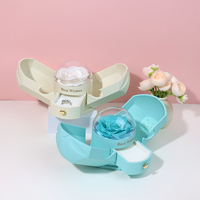 Boîte cadeau surprise pour la fête des mères et Noël, double ouverture, forme d'ailes d'ange, rose éternelle, étui à fleurs pour femme, petite amie