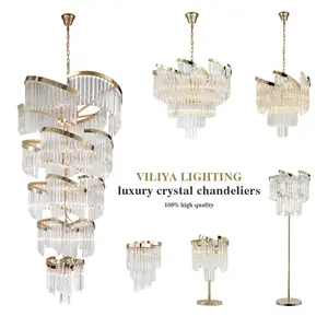 Modern Art Crystal Light Elegant Design Villa Hotel Lobby Stairwell Crystal Glass Chandelier Luxury Crystal Lamp