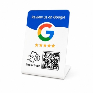 Support <span class=keywords><strong>de</strong></span> menu intelligent en acrylique avec code QR, avis <span class=keywords><strong>Google</strong></span>, NFC, pour table <span class=keywords><strong>de</strong></span> restaurant, bar, café, commande sans contact, logo personnalisé - Product Image 6