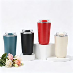 <span class=keywords><strong>Tazza</strong></span> da <span class=keywords><strong>Caffè</strong></span> in Metallo, <span class=keywords><strong>Thermos</strong></span> in Acciaio Inox 304, Apertura con Un Solo Pulsante, Borraccia Termica con Coperchio, Grande Capacità - Product Image 1