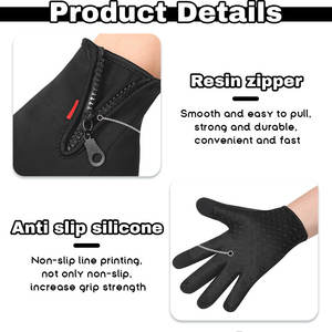 Erkekler için profesyonel özel tasarım kaymaz dokunmatik ekran kış iş eldivenleri - Product Image 2