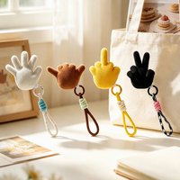 En gros, Porte-clés pendentifs en peluche articulés, petits, en forme de paume, décorations de sac, poupées mignonnes, cadeaux amusants, jouets pour enfants