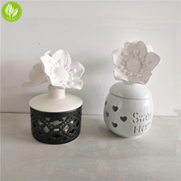 Diffuseur Passif Diffuseur de Fleurs Diffuseur de Parfum d'Intérieur en Porcelaine Bisque