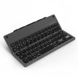 Mini Teclado bluetooth InalMbrico Plegable Azerty Foldable Keyboard Mini Folding bluetooth Keyboard With Magnetic <b>Stand</b> - Product Image 1