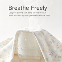 Combinaison Bébé Unisexe Multi-Saisons en Coton Pur à Manches Longues pour Nouveau-né, Barboteuse Décontractée à Motif Floral avec Lacets Obliques
