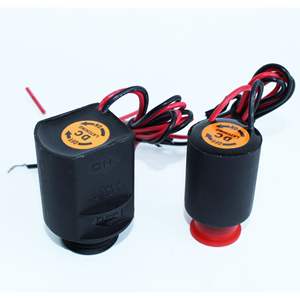Bobinas de solenoide para control de agua en riego agrícola, tipo normalmente cerrado, con revestimiento de plástico y goma, operación electrónica y manual - Product Image 1