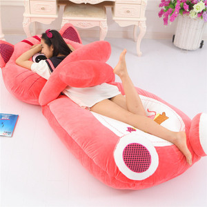 HY Lit <span class=keywords><strong>paresseux</strong></span> géant pour adultes, motif animaux mignons (ours, grenouille, chat), lit-canapé, sac de couchage, tapis, jouets en peluche géants - Product Image 4