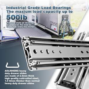 SNEIDA 9301 Heavy Duty 225kgs 76mm Rail 3-Fold Best Wholesale Logistics Storage Chute Vans Motorhomes Pickups Outdoor Bedroom - Product Image 2