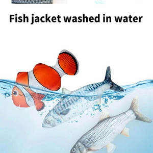 <span class=keywords><strong>USB</strong></span> ปลาฟ้าแบบโต้ตอบได้ของเล่นสำหรับแมวที่เคลื่อนไหวได้เป็นมิตรกับสิ่งแวดล้อมผ้ากำมะหยี่ขนยาวปลาเต้นรำคิกเกอร์จำลองสำหรับแมว - Product Image 6