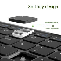 Keyboard Saku Nirkabel BT Lipat Portabel dengan Dukungan Multi Gesture