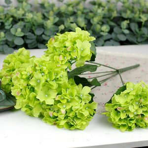 A-1309 Bàn Đám Cưới Trắng Hồng Cẩm Tú Cầu Bush Nhân Tạo Silk Flower <span class=keywords><strong>Hydrangea</strong></span> Bó 6 Đầu <span class=keywords><strong>Hydrangea</strong></span> Bó Hoa - Product Image 3