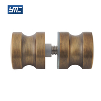 YMC tailles personnalisées Bronze Antique laiton douche verre bouton de poignée de porte pour salle de bain