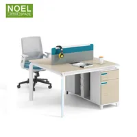 Standart boyut Metal ofis masası ayakları modüler basit ofis masası iş istasyonu 2 kişi için