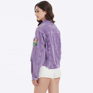 Phổ biến Mardi Gras Crop Áo khoác phụ nữ sequining Iris Desgin vải to sợi phụ nữ áo khoác shacket cho mùa thu - Product Image 4