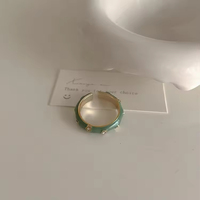 Bague en Zircon Coloré pour Femme, Style INS, Combinaison Élégante, Petite et Haut de Gamme, Ouverture Ajustable, Tendance, Nouvelle Édition 2025