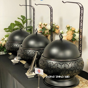 Scaldavivande per Banchetti Nuziali, Chafing Dish da 9L per Buffet, Lussuosi Chafing Dish per Catering, Hotel e Feste - Product Image 5