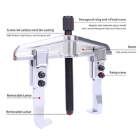 Extractor de Engranajes Manual de 2 Mordazas Tipo Barra, Herramienta de Extracción de Rodamientos y Ruedas, Kit de Herramientas de Desmontaje de Poleas y Engranajes de Alta Resistencia para Extraer Engranajes OEM