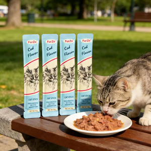 Fornitore di Alimenti per Animali Domestici, Snack in Crema per Gatti Senza Zucchero, 15G, Gustosi, Biologici, a Base di Carne e Pesce per la Salute Gastrointestinale - Product Image 1