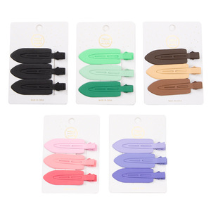 Pinzas para el cabello de plástico de colores pastel de 10 cm, pinza lateral de pico de pato de color sólido para mujer, accesorio moderno para flequillo de uso diario - Product Image 1