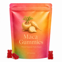 ODM OEM Maca Gummies Gemengde Tropische Fruit Smaak Kruidensupplement Gummy Candy Aangepaste Logo Verpakking Beschikbaar