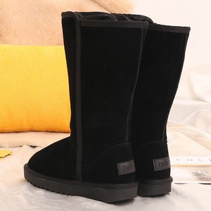 Bottes d'hiver en <span class=keywords><strong>daim</strong></span> pour femmes, automne/hiver 2023, fermeture éclair, doublure en fourrure moelleuse, anti-froid, grande taille, talon épais - Product Image 3
