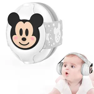 Chống tiếng ồn hủy bỏ phim hoạt hình cho bé earmuffs đàn hồi dây đeo tai bảo vệ Bảo vệ Bảo vệ Headband cách âm ear muffs