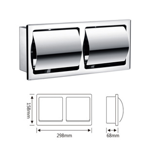 <span class=keywords><strong>Portarrollos</strong></span> de Papel Higiénico Empotrado en la Pared de Acero Inoxidable, Dispensador de Papel para Baño, Hospital, Cocina, Gimnasio, Diseño Moderno - Product Image 2