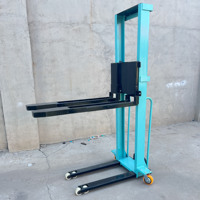Chariot élévateur manuel hydraulique portable à quatre roues, transpalette léger pour entrepôt, manutention logistique, électrique au plomb-acide