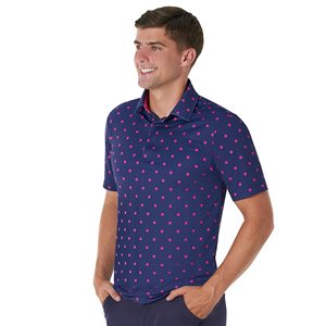 Camisetas Personalizadas al por Mayor con Sublimación Completa para Hombre, Manga Corta, Estampado Completo, Diseño Retro Geométrico con Bandera, Camisetas de Golf 100% Algodón - Product Image 2