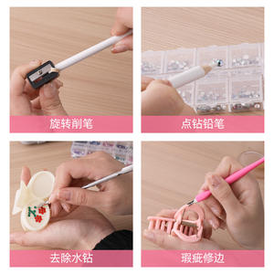 Kit d'outils pour nail art Hi-Spec, ensemble de 10 pièces avec strass pour manucure DIY à domicile, fournitures artisanales - Product Image 5