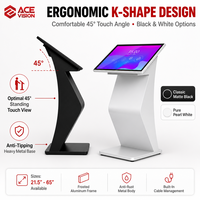 ACEVISION Grosir Layar Pemutar Media Android Ultra Tipis untuk Dalam Ruangan, Layar LCD untuk Iklan Digital Signage dengan Basis Tipe K