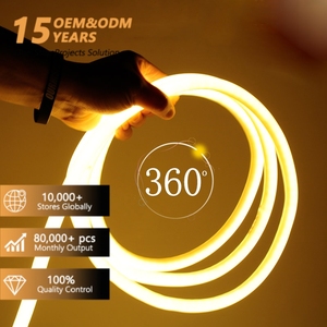 Bande lumineuse néon flexible à 360 degrés, <span class=keywords><strong>tube</strong></span> néon rond de 14 mm, lumières LED néon en corde 110V 220V - Product Image 1