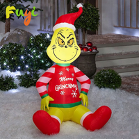 Décoration extérieure gonflable Grinch de haute qualité, nouveau design, imperméable, durable, résistante au soleil, avec pompe à air électrique