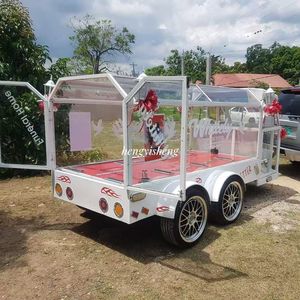 Personalizable Clásico Caballo Blanco Dibujado Funeral Hearse Moda Rueda-4 Ruedas - Product Image 5