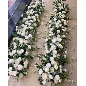 Ivory White and Greenery Wedding Archway Flower Central Garland for Arbor Gazebo Wedding Backdrop Arbour Gazebo Decor