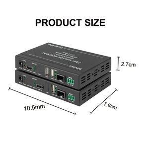 Bộ mở rộng sợi quang <span class=keywords><strong>HDMI</strong></span> 4K30 Bộ mở rộng sợi không độ trễ 10km Bộ mở rộng lệnh và trung tâm điều khiển KVM qua bộ mở rộng sợi - Product Image 4