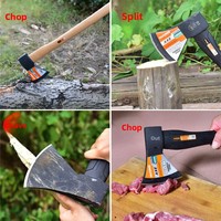 Hache de montagne multifonctionnelle tout acier pour extérieur, grande hache de feu allongée, coupe d'arbre en bois, marteau à clous 1250G