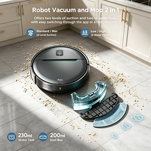 Robot Aspirador con 3000Pa de Potencia de Succión, Control Remoto por WiFi a través de APP, Autocargable - Product Image 1