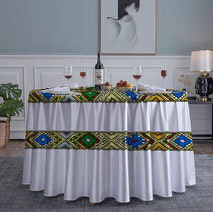 Vente en gros de nappes rondes de grande taille personnalisées avec n'importe quel LOGO de conception de la croix éthiopienne motif de <span class=keywords><strong>saba</strong></span> et de télet en 3D - Product Image 2