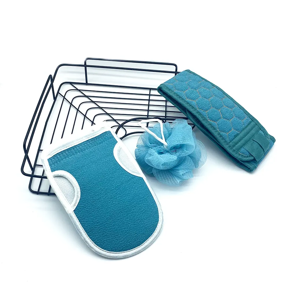 3 отшелушивающих перчатки, губка для ванны, прочный волоконный скребок для тела для Хаммам, набор полотенец для ванны на палец для душа