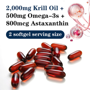 Best Selling Antioxidant Support Natural Krill Oil Softgels Omega 3s Softgels EPA DHA <b>Supplement</b> Non GMO Support Brain Health - Product Image 6