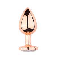 Plug anal en métal rose gold SM pour l'entrée postérieure, accessoire de masturbation