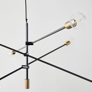 Cho ul ẩm đánh giá 6-đèn công nghiệp kim loại có thể điều chỉnh Mặt dây chuyền 60 wát LED <span class=keywords><strong>Dimmable</strong></span> E26 ổ cắm cho nhà bếp đèn Chùm & ánh sáng mặt dây chuyền - Product Image 4