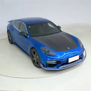 Tampa de capô de motor original atualizado em fibra de carbono para Porsche Panamera 971 2017-2023