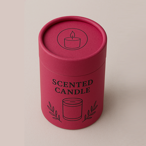 عبوة شموع من ورق الكرافت بغطاء أبيض بتصميم صندوق اسطواني قابل لإعادة التدوير لحاوية برطمان زجاجي - Product Image 2