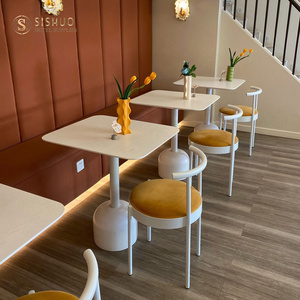 Cafetería personalizada Mcdonald Pizza panadería café té tienda madera cuadrado hospitalidad café restaurante muebles mesa y silla conjunto - Product Image 6