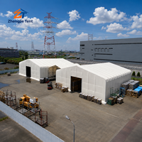 Tente d'entrepôt grande capacité pour tri logistique, auvent en alliage d'aluminium, couverture imperméable et durable, pour centre de distribution de marchandises et exposition