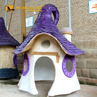 Statue de maison en fibre de verre de style conte de fées pour parc à thème MY DINO FD059, décoration de jardin